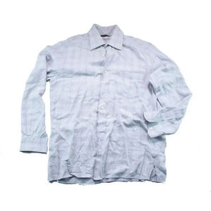 Ermenegildo Zegna Plaid Dress Shirt Large